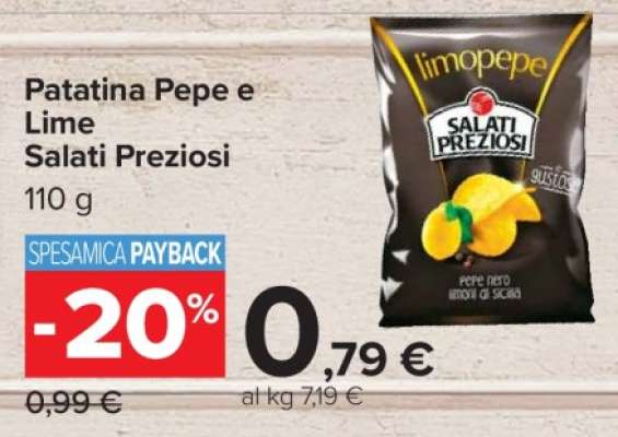 Patatina Pepe e Lime Salati Preziosi
