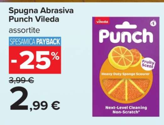 Spugna Abrasiva Punch Vileda