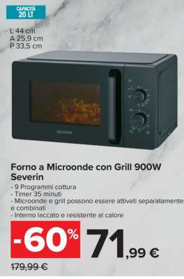 Forno a Microonde con Grill 900W Severin
