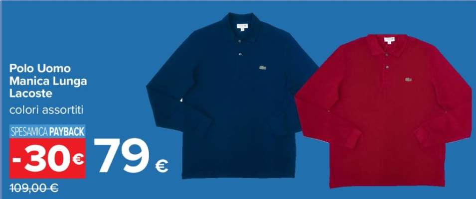 Polo Uomo Manica Lunga Lacoste