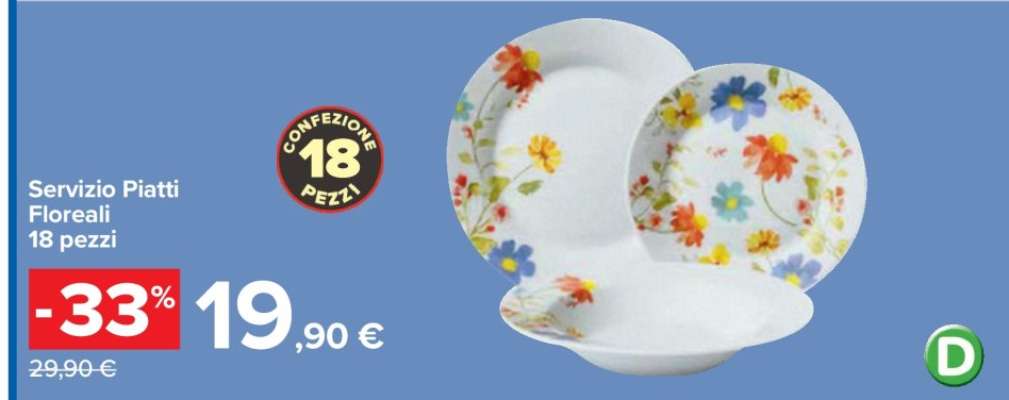 Servizio Piatti Floreali
