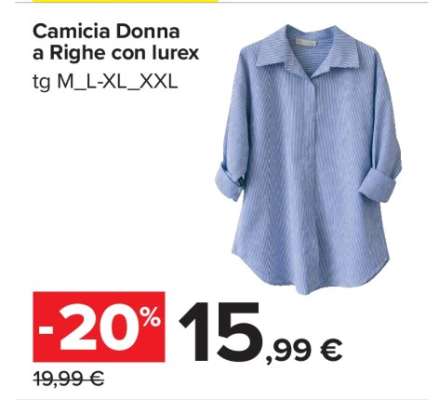 Camicia Donna a Righe con lurex