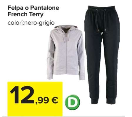 Felpa o Pantalone French Terry