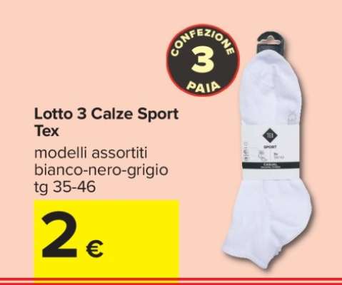 Lotto 3 Calze Sport Tex