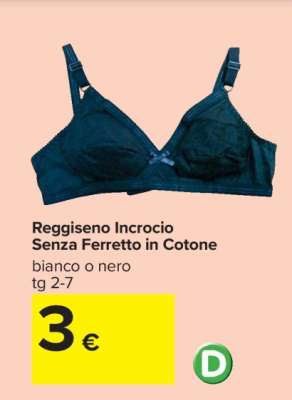 Reggiseno Incrocio Senza Ferretto in Cotone