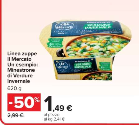 Linea zuppe Il Mercato Un esempio: Minestrone di Verdure Invernale