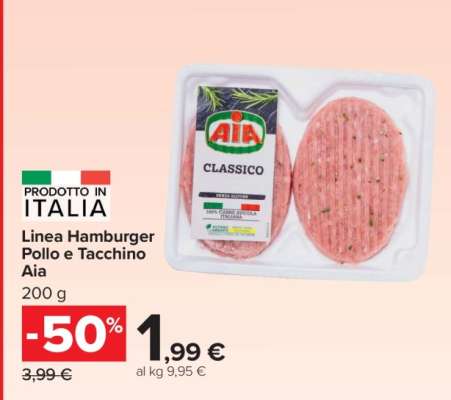 Linea Hamburger Pollo e Tacchino Aia