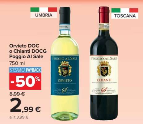 Orvieto DOC o Chianti DOCG Poggio Al Sale