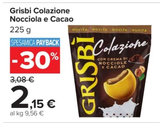 Grisbi Colazione Nocciola e Cacao