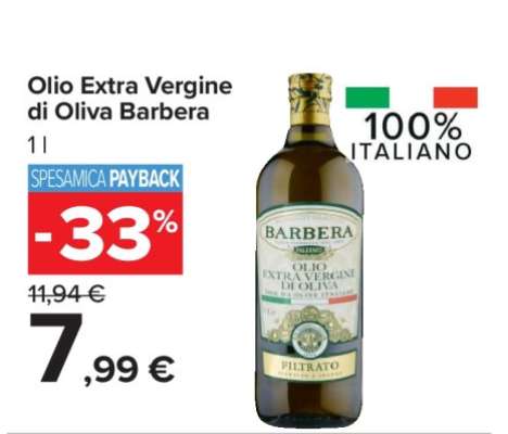 OLIO EXTRA VERGINE DI OLIVA BARBERA
