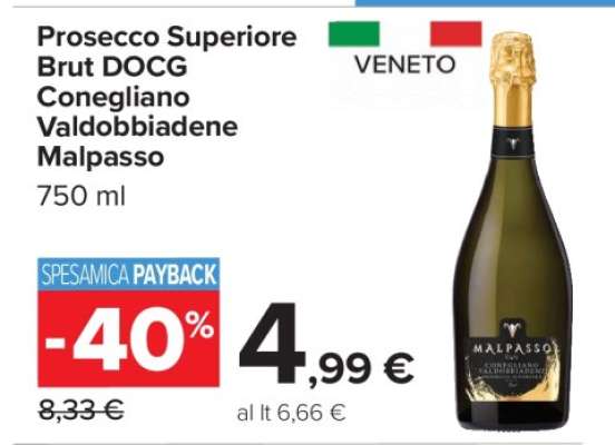 Prosecco Superiore Brut DOCG Conegliano Valdobbiadene Malpasso