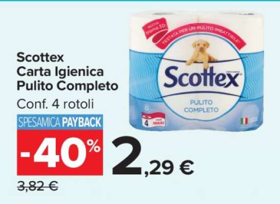 Scottex Carta Igienica 'Pulito Completo'