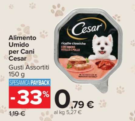Alimento umido per cani Cesar