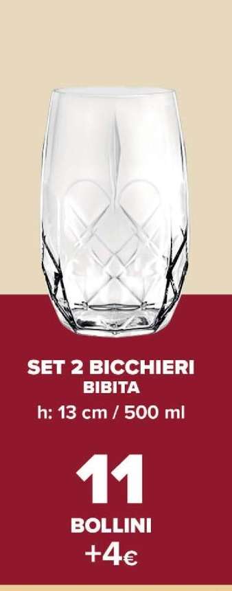 SET 2 BICCHIERI BIBITA
