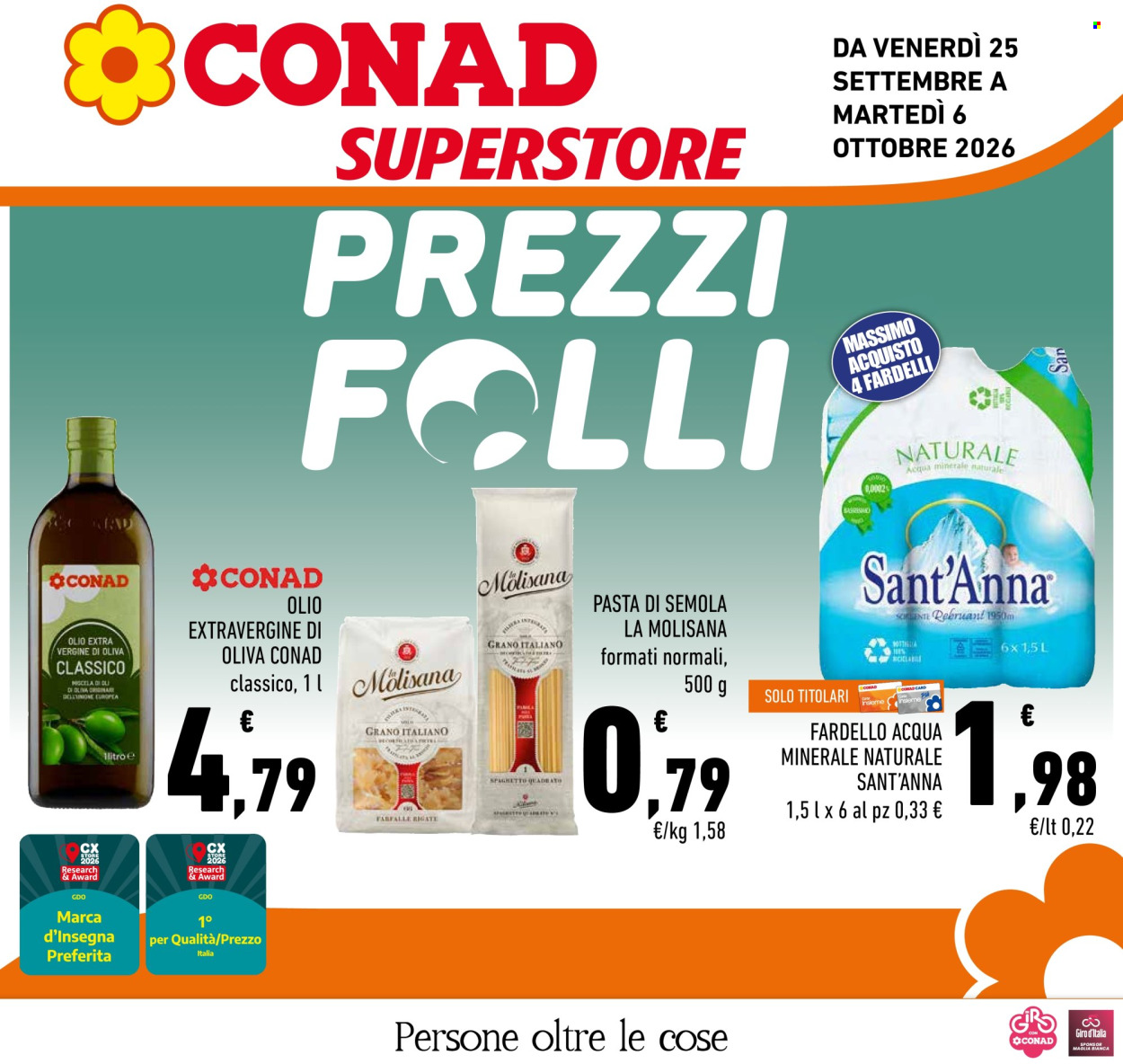 Volantino Conad Superstore - 25/9/2026 - 6/10/2026. Pagina 1