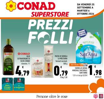 Volantino Conad Superstore - 25/9/2026 - 6/10/2026.