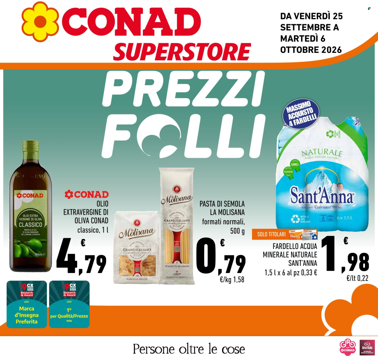 Volantino Conad Superstore - 25/9/2026 - 6/10/2026. Pagina 1