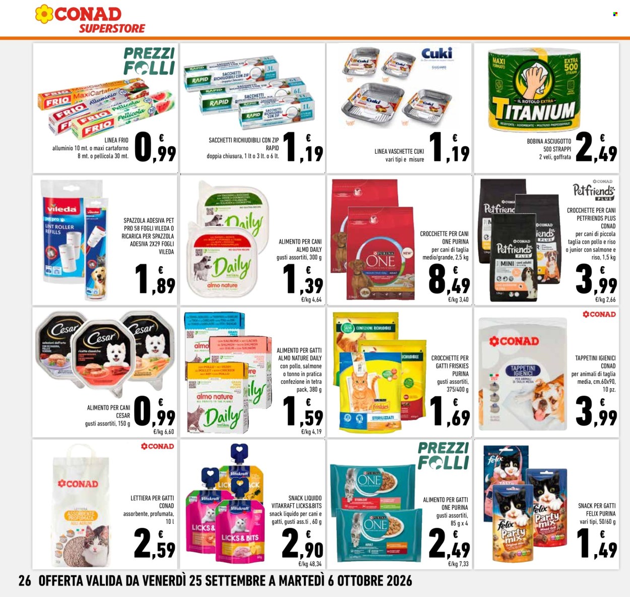 Volantino Conad Superstore - 25/9/2026 - 6/10/2026. Pagina 26