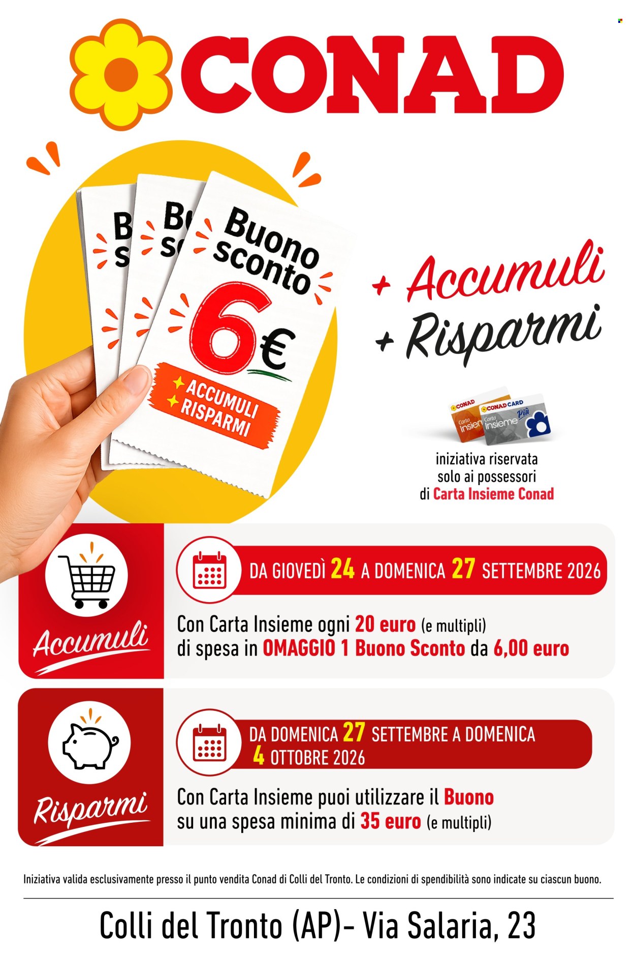 Volantino Conad - 24/9/2026 - 27/9/2026. Pagina 1