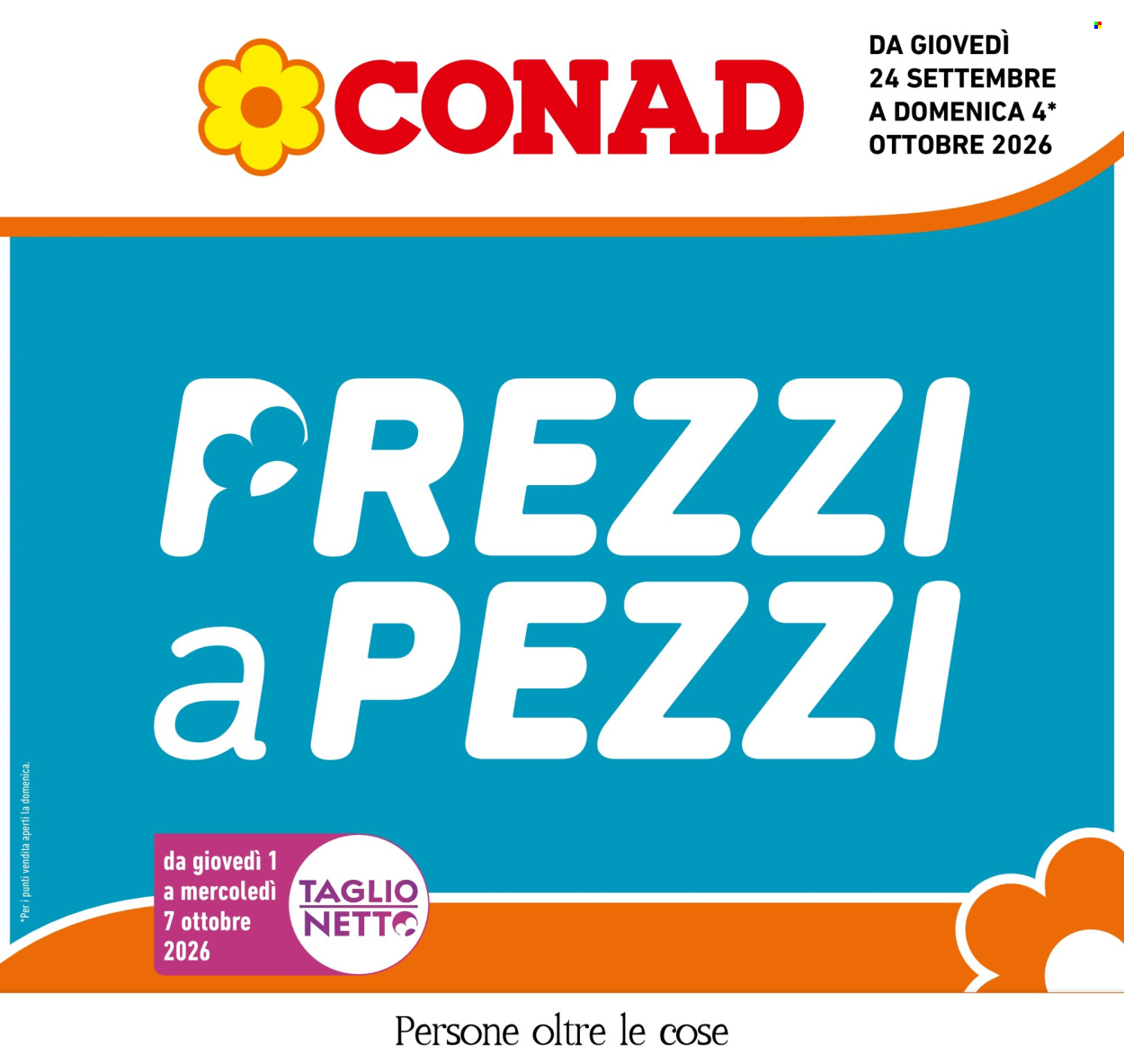 Volantino Conad - 24/9/2026 - 4/10/2026. Pagina 1
