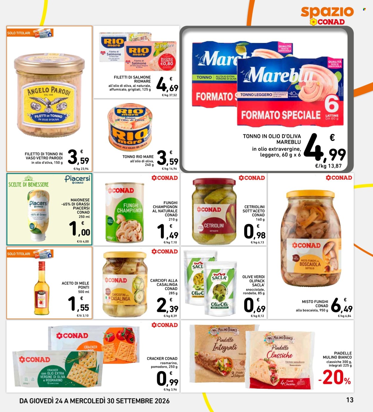 Volantino Spazio Conad - 24/9/2026 - 30/9/2026. Pagina 13