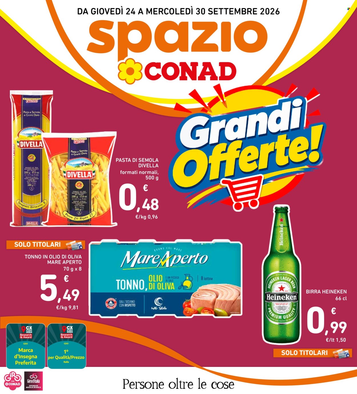 Volantino Spazio Conad - 24/9/2026 - 30/9/2026. Pagina 1
