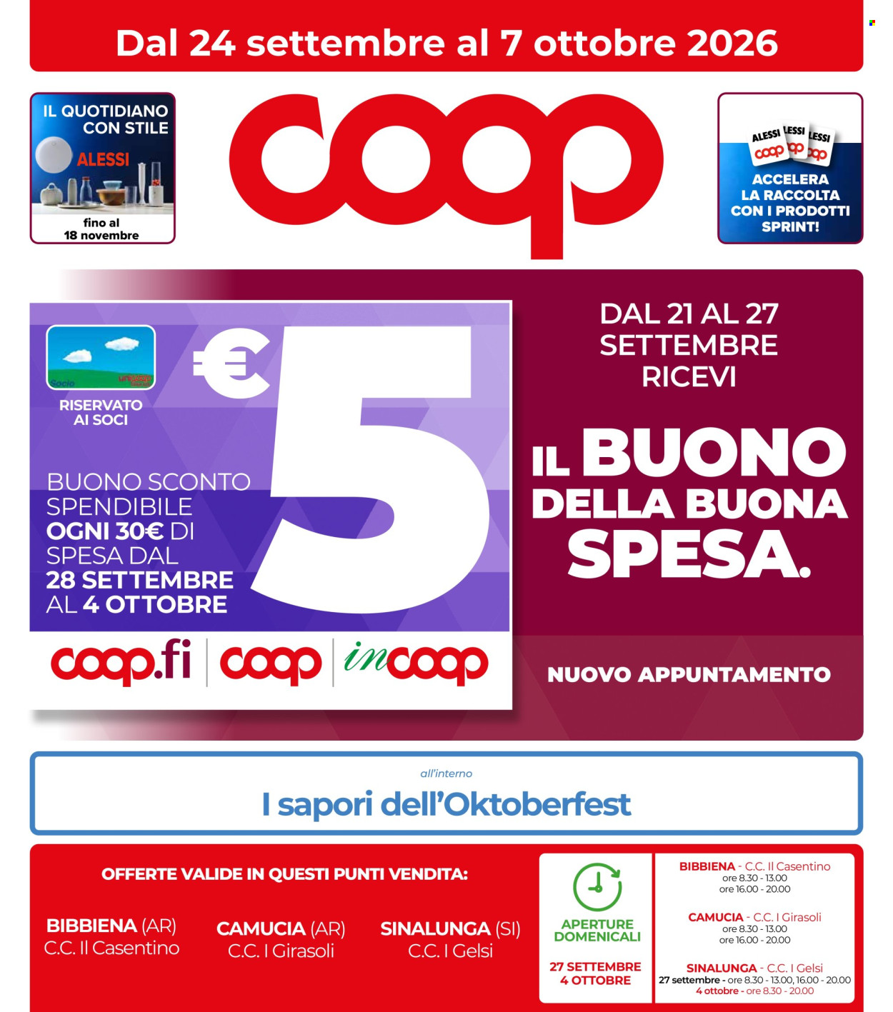 Volantino Coop - 24/9/2026 - 7/10/2026. Pagina 1
