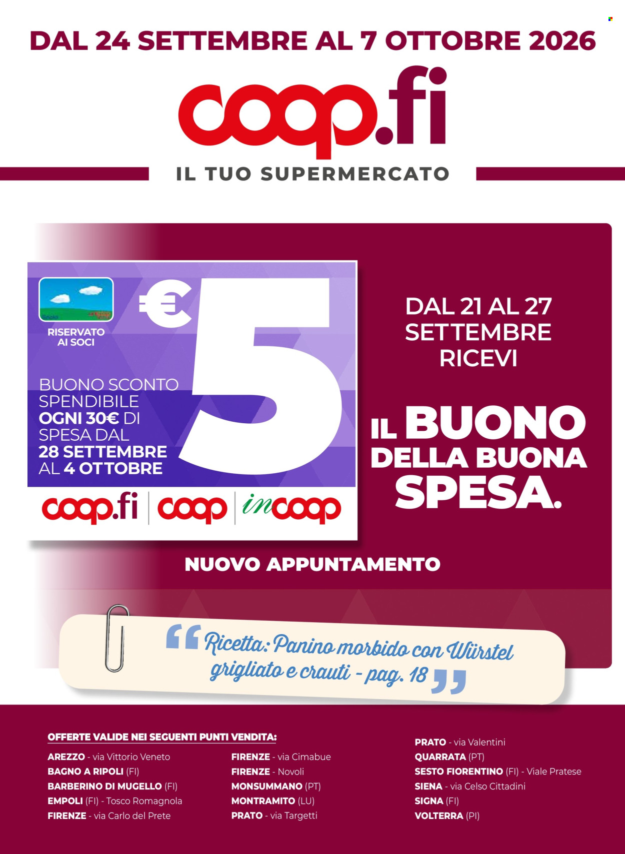 Volantino Coop - 24/9/2026 - 7/10/2026. Pagina 1