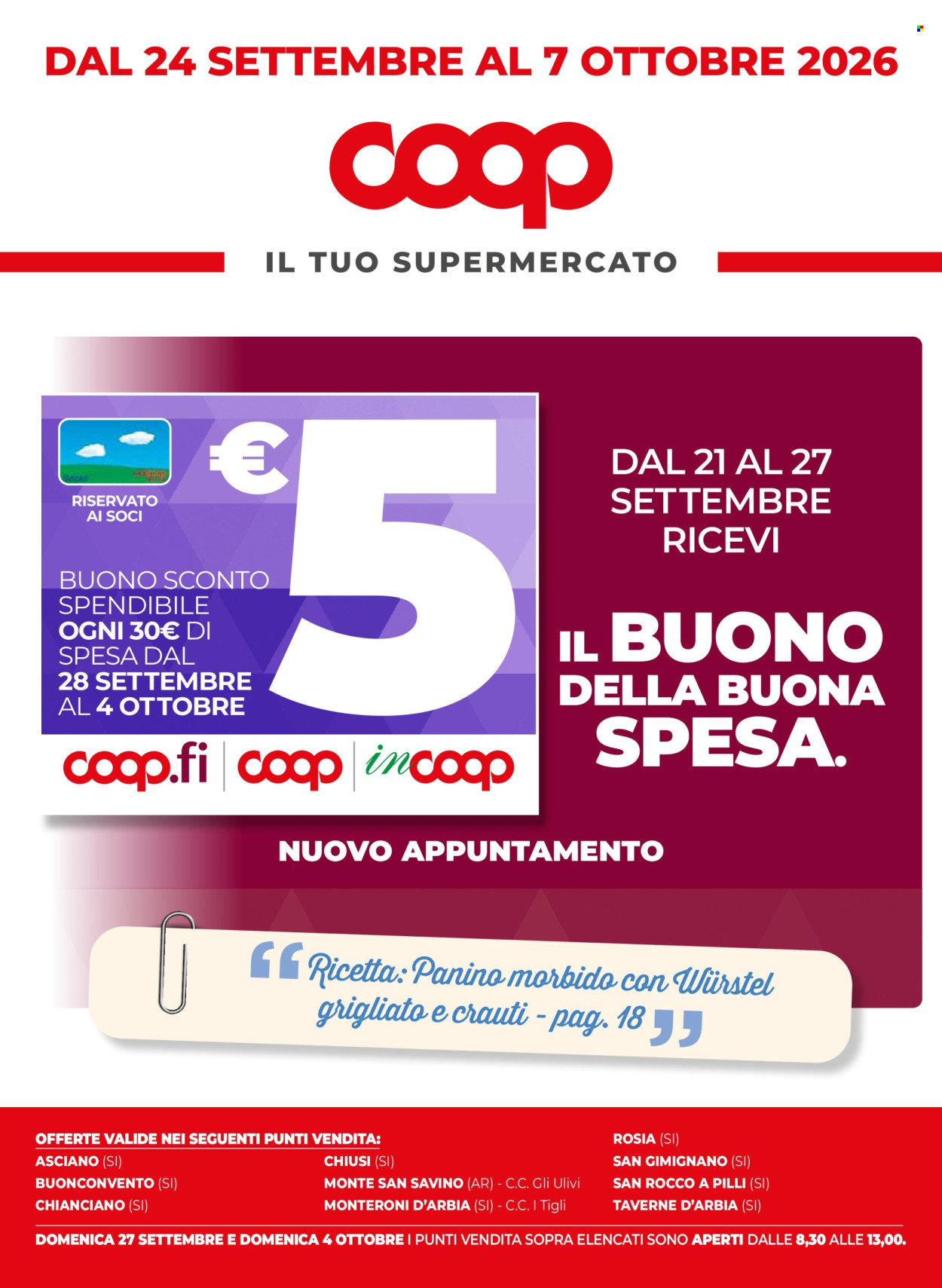 Volantino Coop - 24/9/2026 - 7/10/2026. Pagina 1