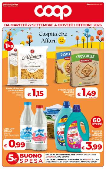 Volantino Coop - 22/9/2026 - 1/10/2026.
