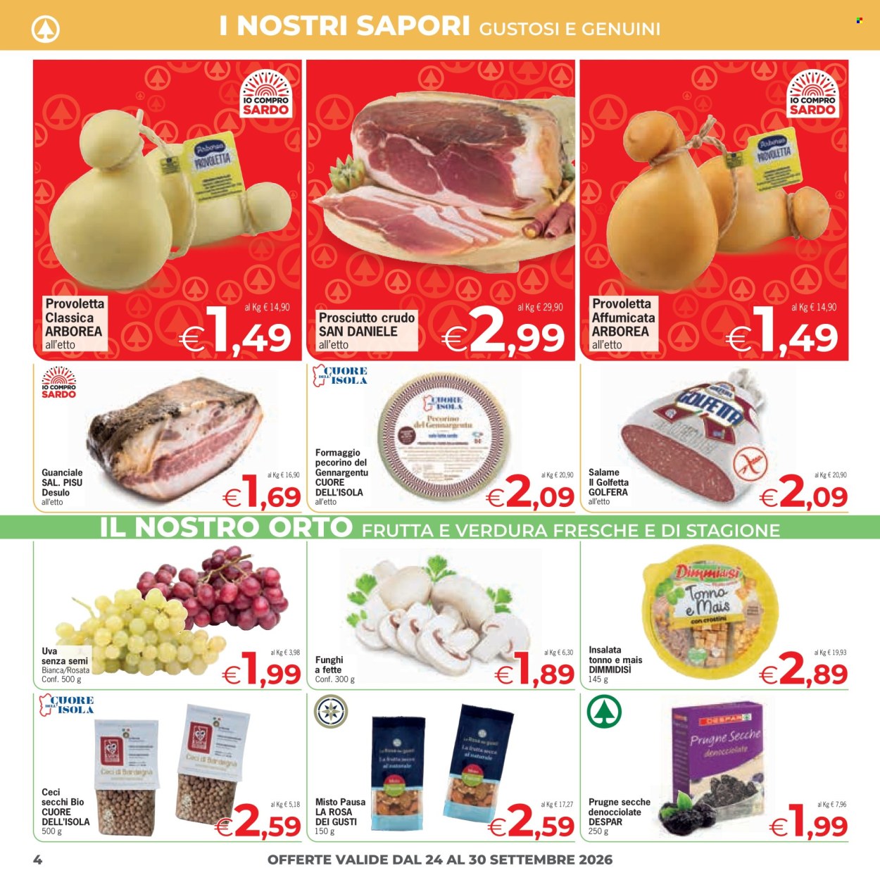 Volantino Eurospar - 24/9/2026 - 30/9/2026. Pagina 4