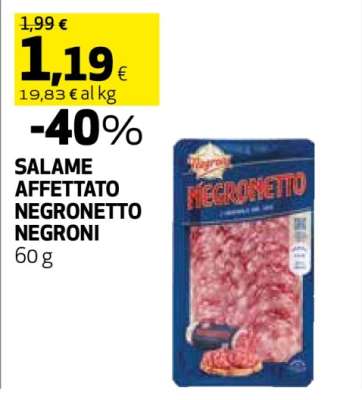 SALAME AFFETTATO NEGRONETTO NEGRONI