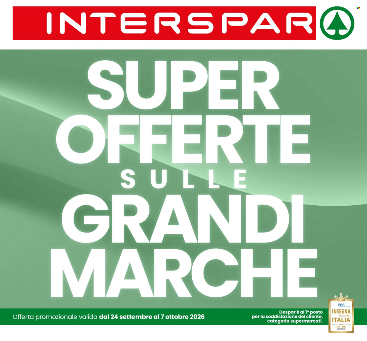 Volantino Interspar - 24/9/2026 - 7/10/2026. Pagina 1