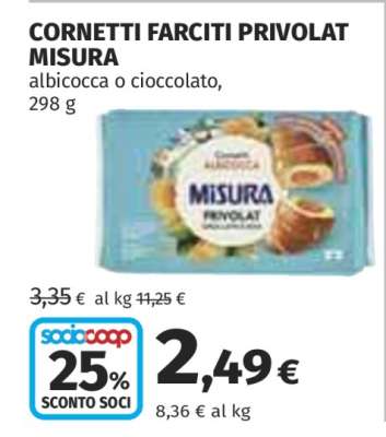 CORNETTI FARCITI PRIVOLAT MISURA