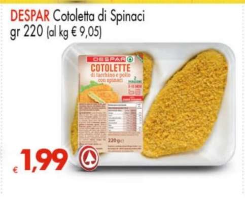DESPAR Cotoletta di Spinaci
