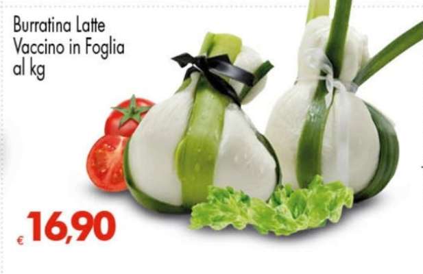 Burratina Latte Vaccino in Foglia