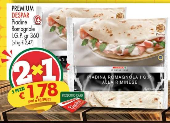 PREMIUM DESPAR Piadine Romagnole I.G.P. gr 360