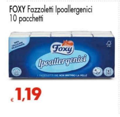 FOXY fazzoletti ipoallergenici