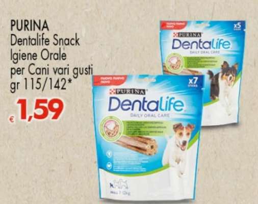 PURINA Dentalife Snack Igiene Orale per Cani vari gusti