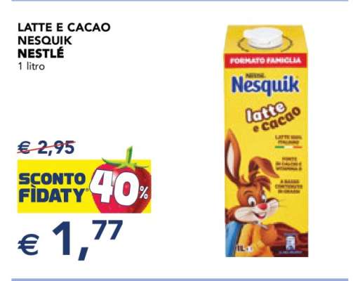 LATTE E CACAO NESQUIK NESTLE'