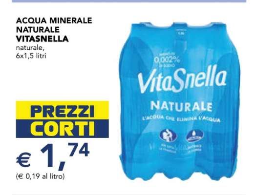 ACQUA MINERALE NATURALE VITASNELLA