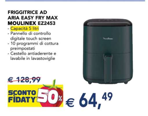 FRIGGITRICE AD ARIA EASY FRY MAX MOULINEX EZ2453