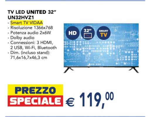 TV LED UNITED 32" UN32HVZ1