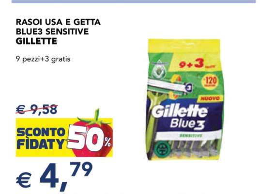 RASOI USA E GETTA BLUE3 SENSITIVE GILLETTE