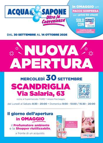 Volantino Acqua & Sapone - 30/9/2026 - 14/10/2026.