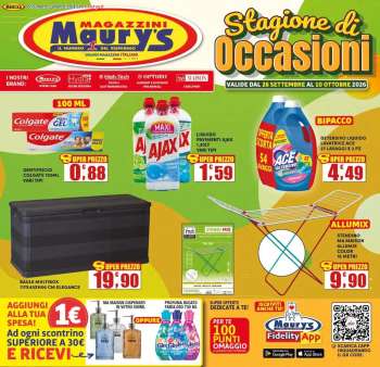 Volantino Maury's - 26/9/2026 - 10/10/2026.