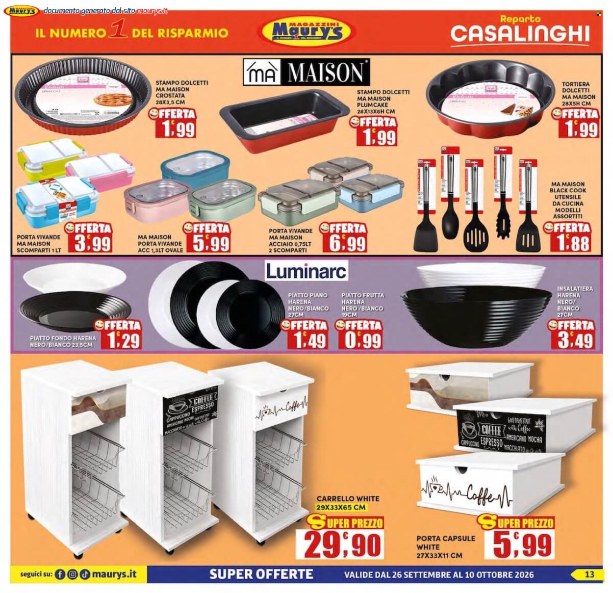 Volantino Maury's - 26/9/2026 - 10/10/2026. Pagina 13