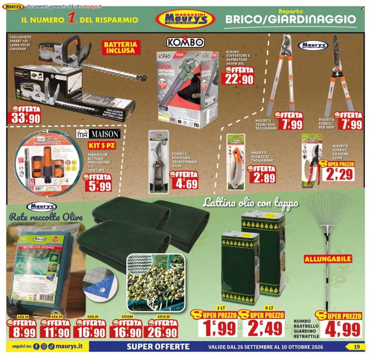 Volantino Maury's - 26/9/2026 - 10/10/2026. Pagina 19