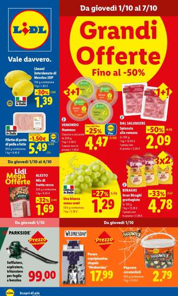 Volantino Lidl - 1/10/2026 - 7/10/2026.