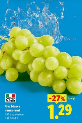 Uva bianca senza semi
